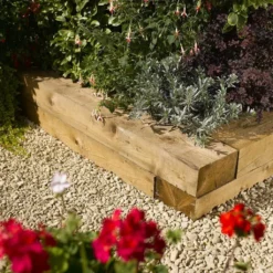 Pack Of 2 Rowlinson Timber Sleepers -PlantMates Shop 0.9m sleepers pack of 2 1 jpg