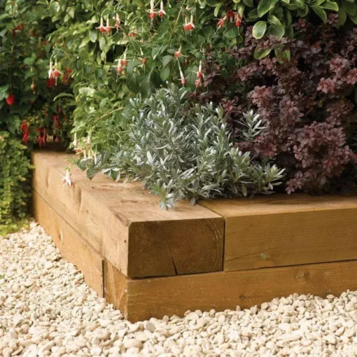 Pack Of 2 Rowlinson Timber Sleepers 3 Pack Of 2 Rowlinson Timber Sleepers -PlantMates Shop 0.9m sleepers pack of 2 a 1 jpg