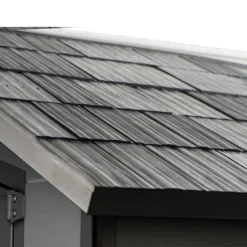 Keter Premier 7.5 X 9 Grey Outdoor Apex Garden Storage Shed -PlantMates Shop 0543890 4 jpg