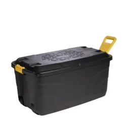 Strata Heavy Duty Storage Box With Wheels & Handle - 145 Litre
