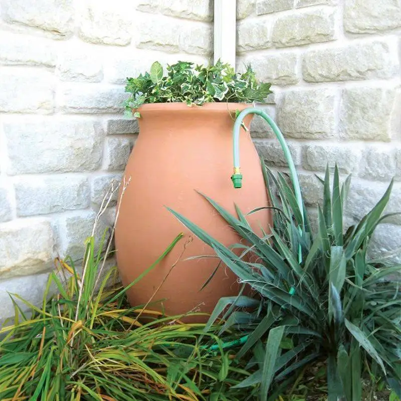 Algreen 190L Agua Clay Effect Water Butt With Planter 3 Algreen 190L Agua Clay Effect Water Butt With Planter