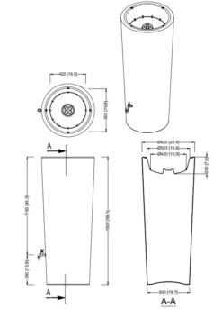 350L Natura 2 In 1 Water Tank With Planter - Sahara Beige -PlantMates Shop 3 4574 5 6 and 7 350 natura 3 png