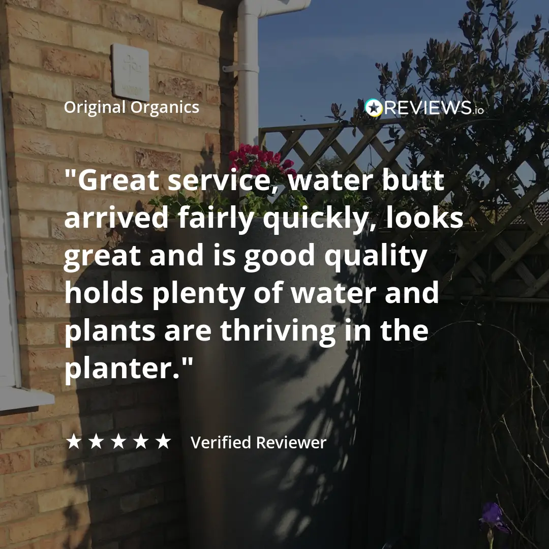 380L Garden Planter Water Butt Millstone Grit With Tap Kit & Diverter - Image 4