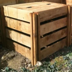 400 Litre Blackdown Range Single Slotted Wooden Composter With Lid