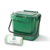 5 Litre Green Kitchen Caddy + 26 Pack Of Liners -PlantMates Shop 5lt caddy bundle jpg