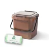 7ltr Brown Kitchen Caddy + 26 Pack Of Liners -PlantMates Shop 7ltr kitchen caddy bags brown jpg