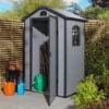 Rowlinson Airevale 4 X 3ft Apex Plastic Shed Without Floor - Light Grey -PlantMates Shop ai43apxlg airevale4x3lg 01 jpg