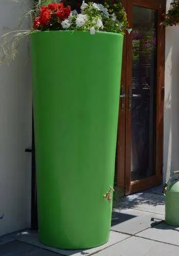 380L Garden Planter Water Butt Apple Green With Tap Kit & Diverter 3 380L Garden Planter Water Butt Apple Green With Tap Kit & Diverter