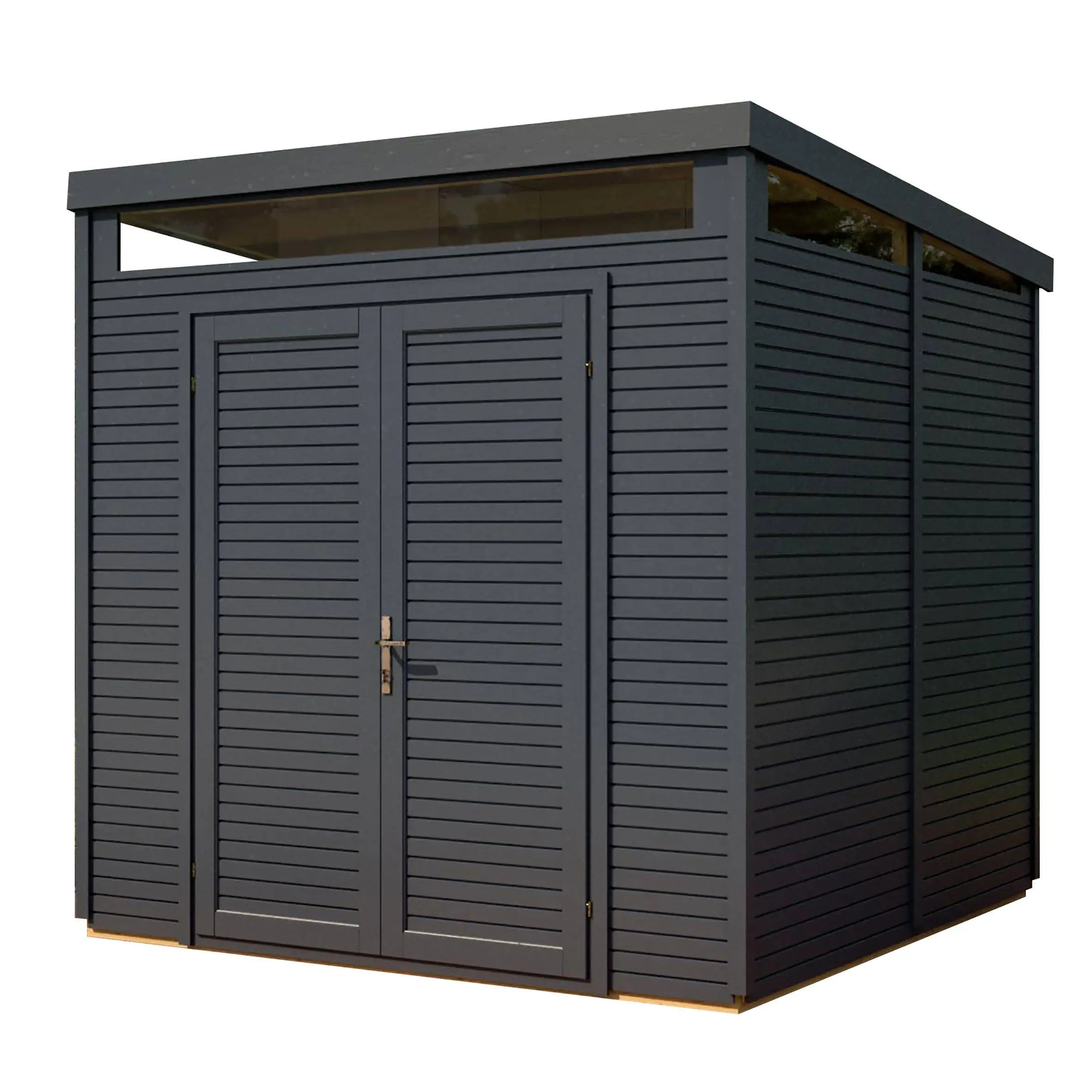 8 X 8 Pent Security Shed Painted In Anthracite 4 8 X 8 Pent Security Shed Painted In Anthracite - Image 2