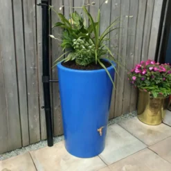 180L Garden Planter Water Butt Blue
