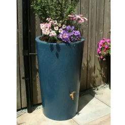 180L Garden Planter Water Butt Blue Stone