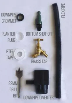 375 Litre Oasis Water Butt Planter - Black -PlantMates Shop city system includes 7 jpg