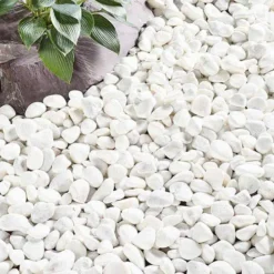 Kelkay Coral White Pebbles Decorative Aggregate, Bulk Bag