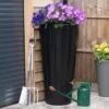 200 Litre Cosmo Water Butt Planter - Black 1 200 Litre Cosmo Water Butt Planter - Black -PlantMates Shop cosmo black 01b jpg