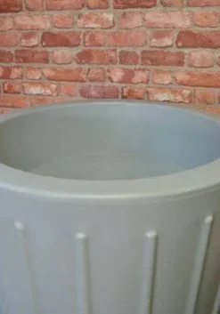 200 Litre Cosmo Water Butt Planter - Grey -PlantMates Shop cosmogrey bowl jpg