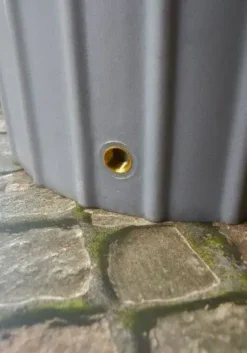 200 Litre Cosmo Water Butt Planter - Grey -PlantMates Shop cosmogrey drawoff jpg