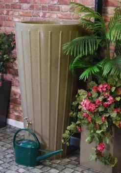 200 Litre Cosmo Water Butt Planter - Sandstone -PlantMates Shop cosmoss waterbutt jpg