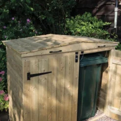 Double Bin Store - Bin Storage Shed -PlantMates Shop double bin shed original organics jpg