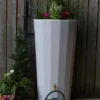 255L Metropolitan Water Butt With Planter In White Marble -PlantMates Shop ecowaterbuttplanter jpg