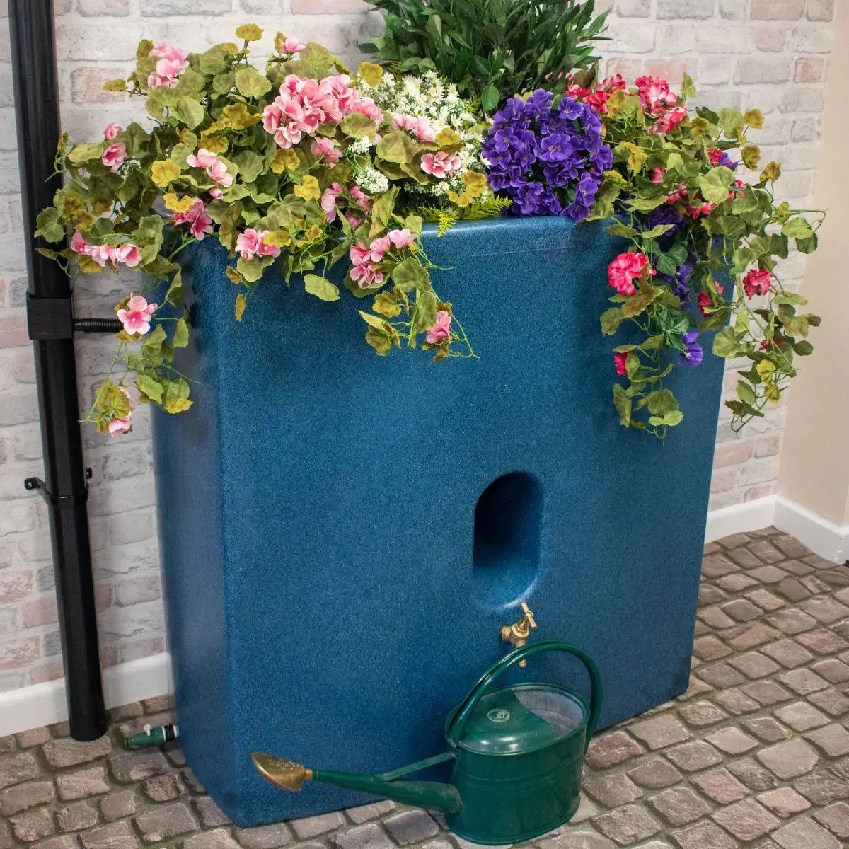 375 Litre Oasis Water Butt Planter - Blue Stone 3 375 Litre Oasis Water Butt Planter - Blue Stone