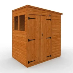 Double Door Pent Shed With Windows -PlantMates Shop flex pent dd 4ft length x 6ft width 1 jpg