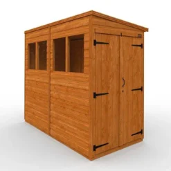 Double Door Pent Shed With Windows -PlantMates Shop flex pent dd 8ft length x 4ft width 1 jpg