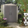 Keter Factor 6 X 6 Storage Shed -PlantMates Shop garden sheds and cabinets factor 6x6 beige taupe jpg