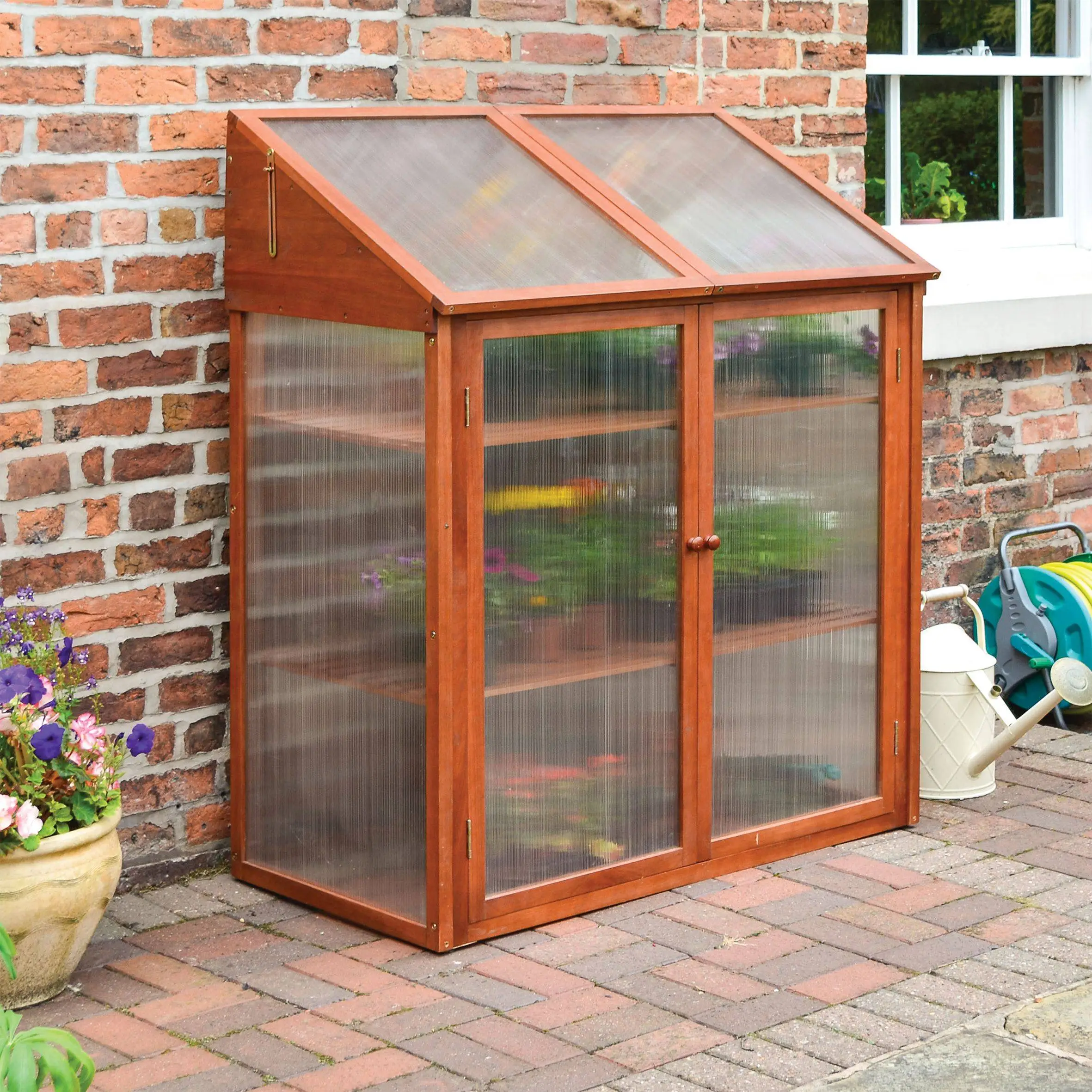 Rowlinson Hardwood Mini Greenhouse 2 Rowlinson Hardwood Mini Greenhouse