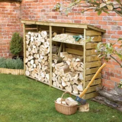 Natural Treated Timber Large Log Store