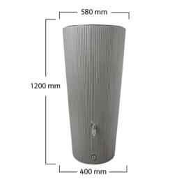 220 Litres Linus 2 In 1 Water Tank Planter In Zink Grey -PlantMates Shop linus 2in1 m png