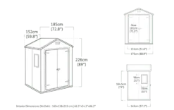 Keter Manor 6 X 5 DD Storage Shed -PlantMates Shop manor 6x5dd web png transparent 1030x650 21 1 png