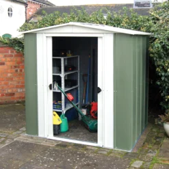 Rowlinson 8 X 6 Greenvale Metal Apex Shed With Floor