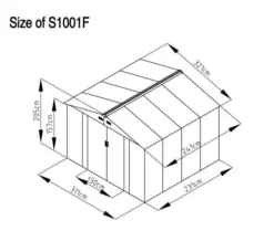 Rowlinson 10 X 8 Trentvale Metal Apex Shed -PlantMates Shop metal shed 8x10 2 jpg