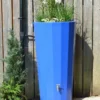 255L Metropolitan Water Butt With Planter In Blue -PlantMates Shop metro blue 1 2 jpg
