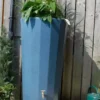 255L Metropolitan Water Butt With Planter In Blue Marble -PlantMates Shop metro blue marble 1 jpg