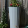 255L Metropolitan Water Butt With Planter In Grey -PlantMates Shop metro grey jpg