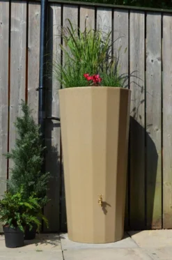 255L Metropolitan Water Butt With Planter In Sandstone
