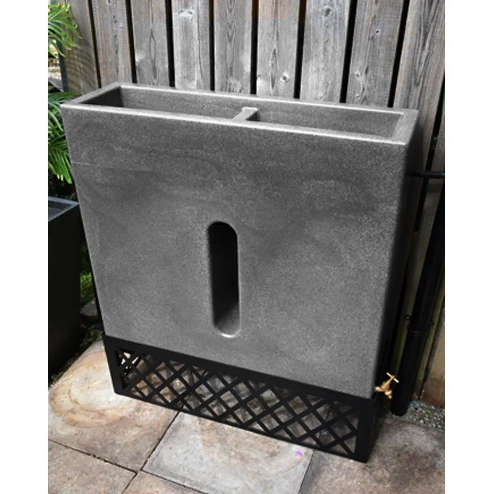 280L Slimline Water Butt Planter - Millstone Grit 4 280L Slimline Water Butt Planter - Millstone Grit - Image 2