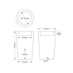 165L Midi Metropolitan Water Butt Planter - Sandstone 7 165L Midi Metropolitan Water Butt Planter - Sandstone -PlantMates Shop mididimensions 540x 7 jpg