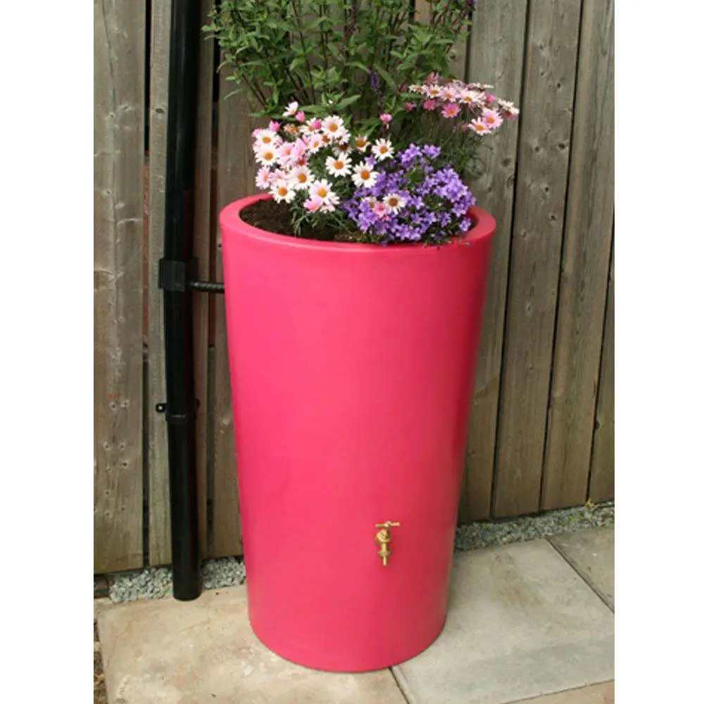 180L Garden Planter Water Butt Pink 3 180L Garden Planter Water Butt Pink
