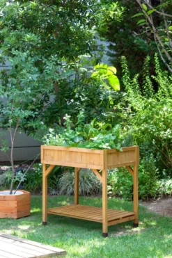VegTrug Herb Garden Raised Bed - Natural (FSC 100%) -PlantMates Shop rhp6002n herb garden natural jpg