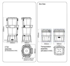 134L Rainwater Terrace Water Butt Planter - 2 Tier - Black & Dark Green 12 134L Rainwater Terrace Water Butt Planter - 2 Tier - Black & Dark Green -PlantMates Shop rwt 2t 134l 1024x1024 jpg