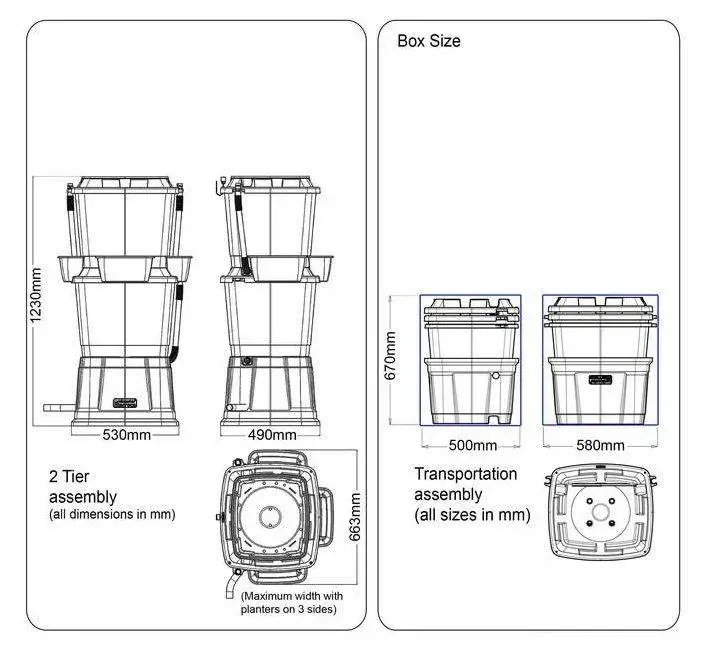 134L Rainwater Terrace Water Butt Planter - 2 Tier - Black & Dark Green 7 134L Rainwater Terrace Water Butt Planter - 2 Tier - Black & Dark Green - Image 5