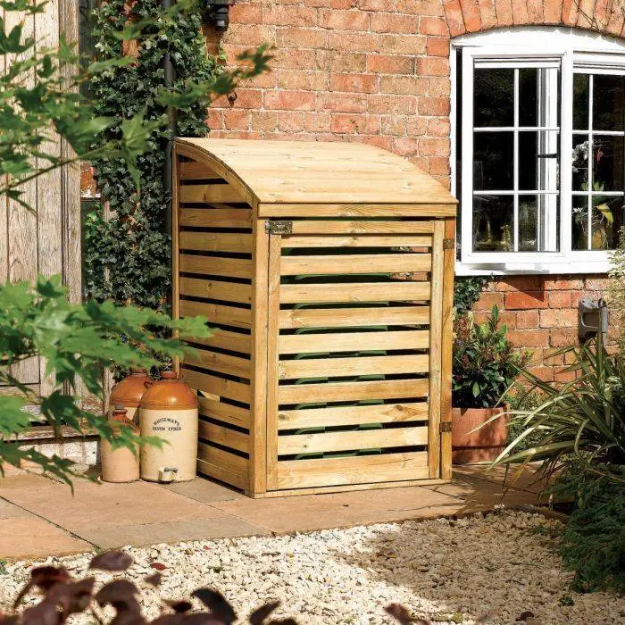 Natural Timber Single Bin Store 3 Natural Timber Single Bin Store