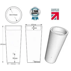 380L Garden Planter Water Butt Sandstone With Tap Kit & Diverter 9 380L Garden Planter Water Butt Sandstone With Tap Kit & Diverter -PlantMates Shop size jpg