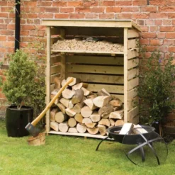 Natural Treated Timber Small Log Store