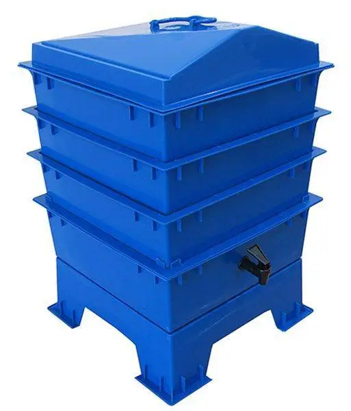 3 Tray Deluxe Tiger Rainbow Wormery Dark Cobalt Blue 4 3 Tray Deluxe Tiger Rainbow Wormery Dark Cobalt Blue - Image 2