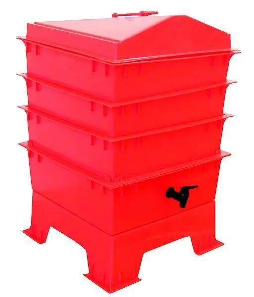 3 Tray Standard Tiger Rainbow Wormery Electric Red 4 3 Tray Standard Tiger Rainbow Wormery Electric Red - Image 2