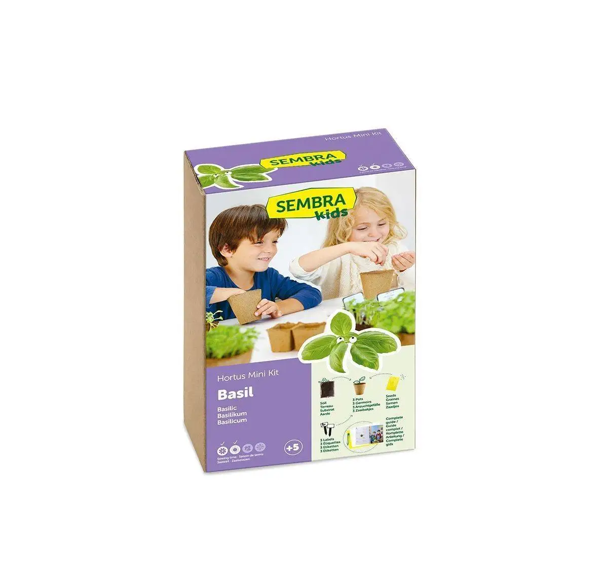 Sembra Kids Basil Garden Growing Kit 3 Sembra Kids Basil Garden Growing Kit