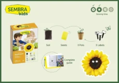 Sembra Kids Sunflower Garden Growing Kit 9 Sembra Kids Sunflower Garden Growing Kit -PlantMates Shop traditional garden games sembra sunflower kit contents web jpg